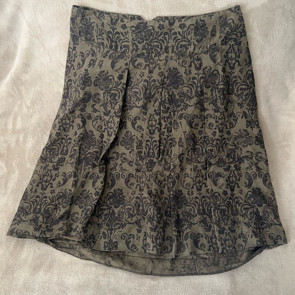 Banana Republic Olive and Black A-Line Skirt